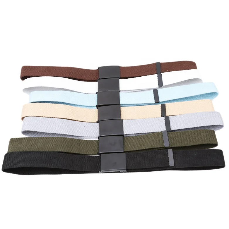 wholesale Pure color canvas belt Korean personality fashion simple men and women belt manufacturers for straight