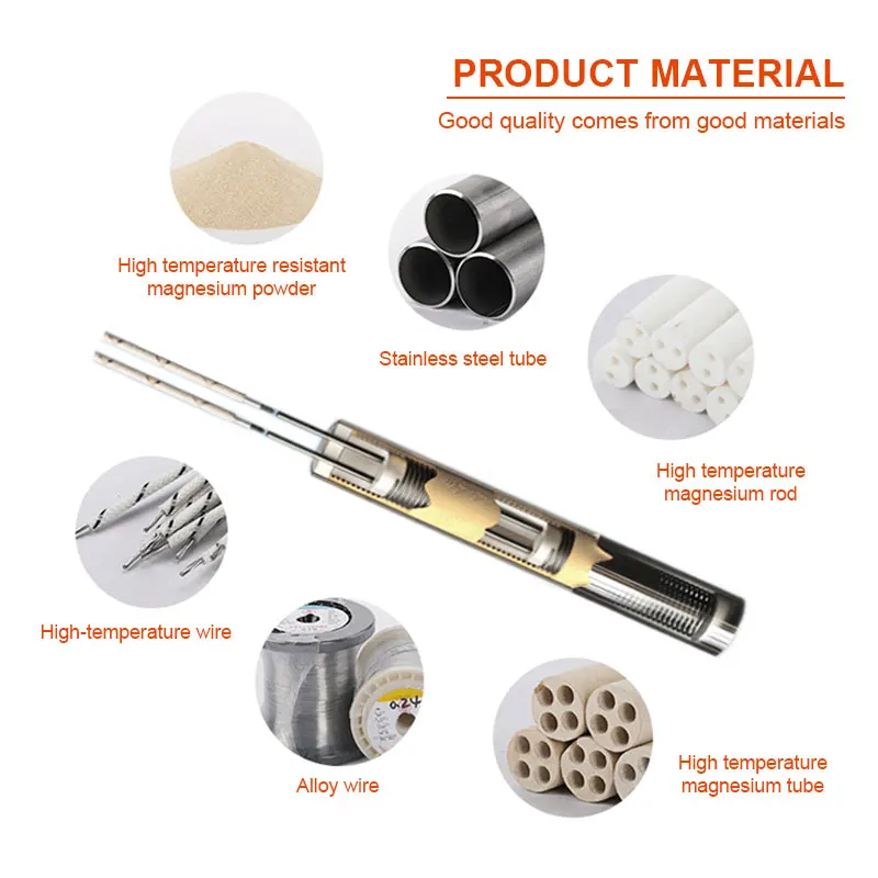 Bailu Wholesale 240V 800W Electric Cartridge Resistance Heater with 300mm Long Lead Wire