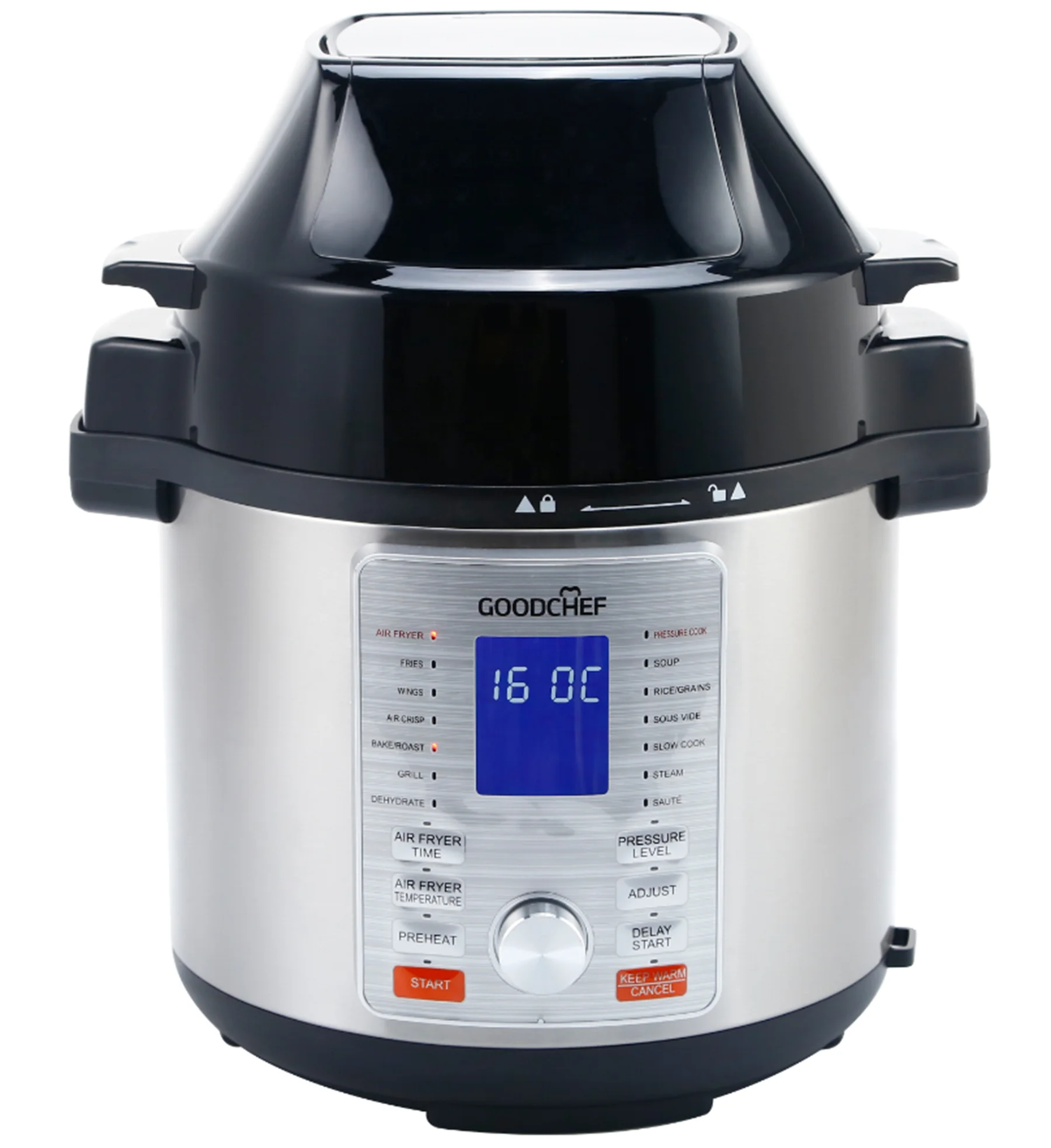 Custom fashion cooker fryer air Electric Pressure cooker 2-in-1 steam cooking pot Encode Control Panel