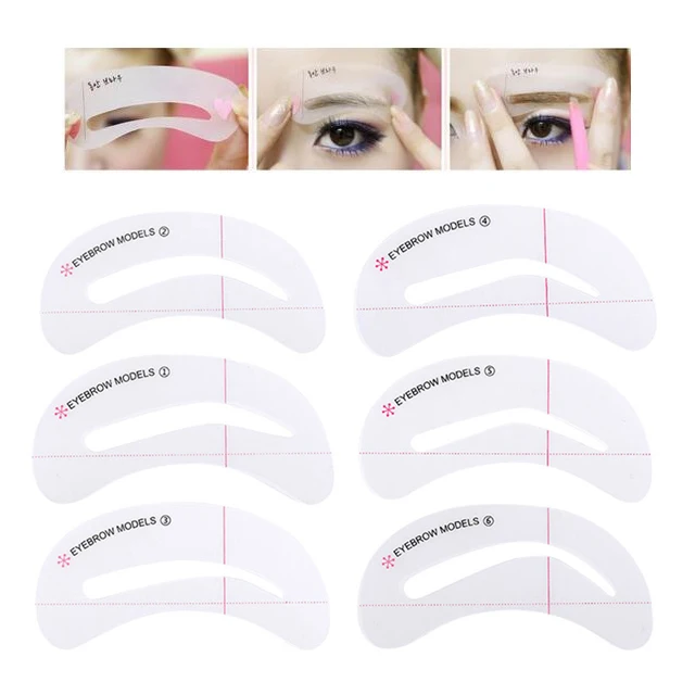 
High quality EVA eyebrow template sticker drawing stencil set beauty makeup tool, eyebrow stencil 