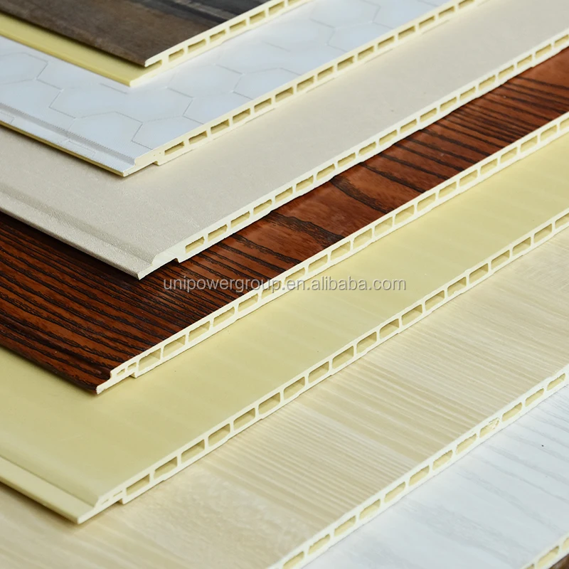 Unipower OEM ODM Stripe Pattern PVC Wall Cladding UV COATING PVC Marble Wall Sheet