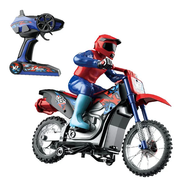
2021 New Design 1:10 Stunt Function 4 Channel Rc Motorcycle Toy With Light 