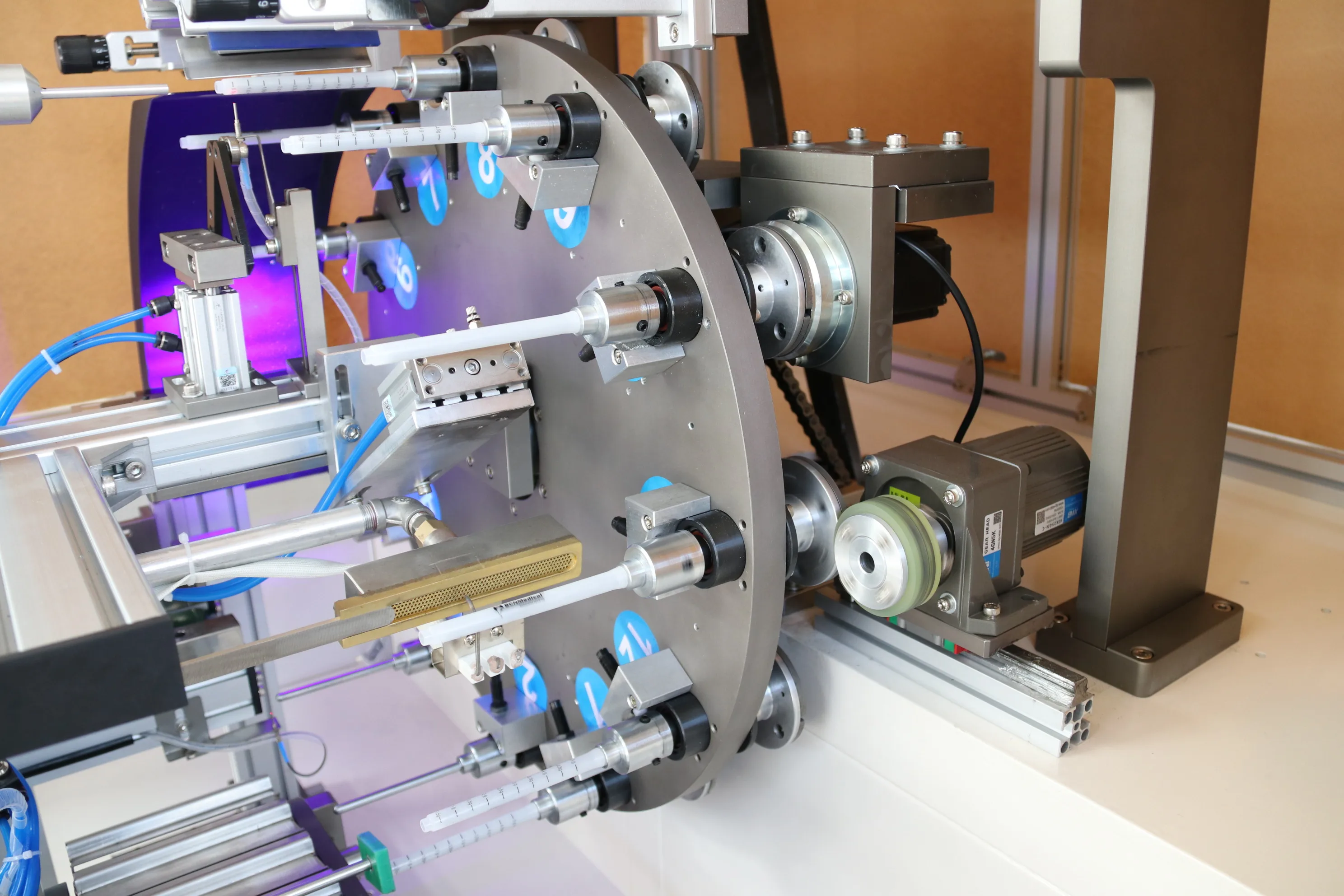 Automatic single color cosmetic round tube syringe silk screen printer printing machine