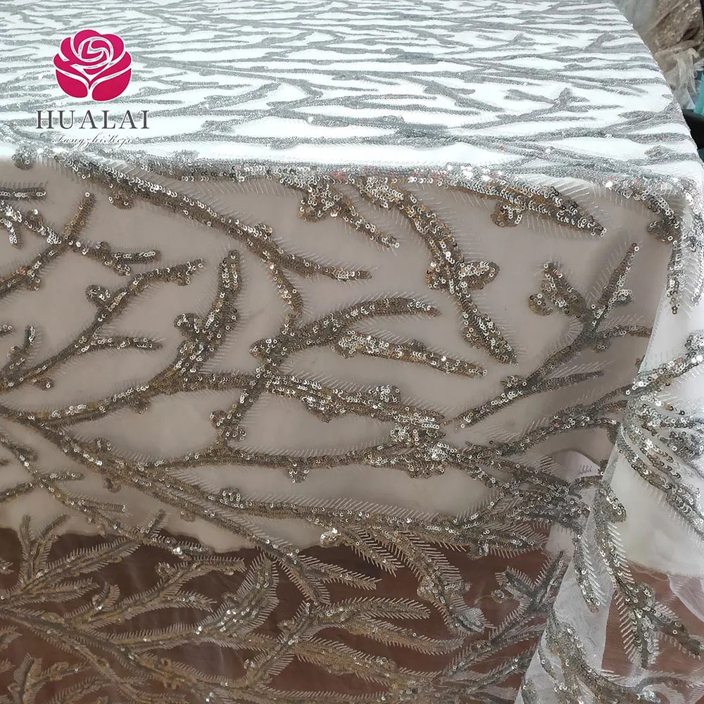 Buy a tablecloth and send a cat)GOLD SILVER SEQUIN EMBROIDERY MESH TABLE OVERLAY CLOTH