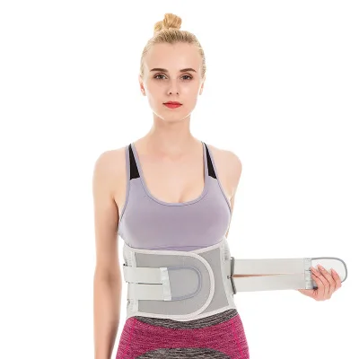 Customized Medical Back Brace Adjustable Compression Lumbar Support Belt With 3 Removable Pad