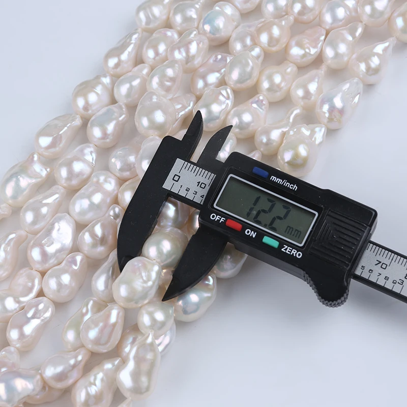 12-14mm AAA grade natural baroque loose white pearl beads