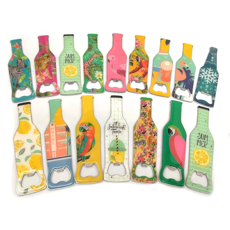 Sublimation Different Shapes Four Leaf Clover Flower Animal Colored Beer Promotional Metal bar Bottle Opener