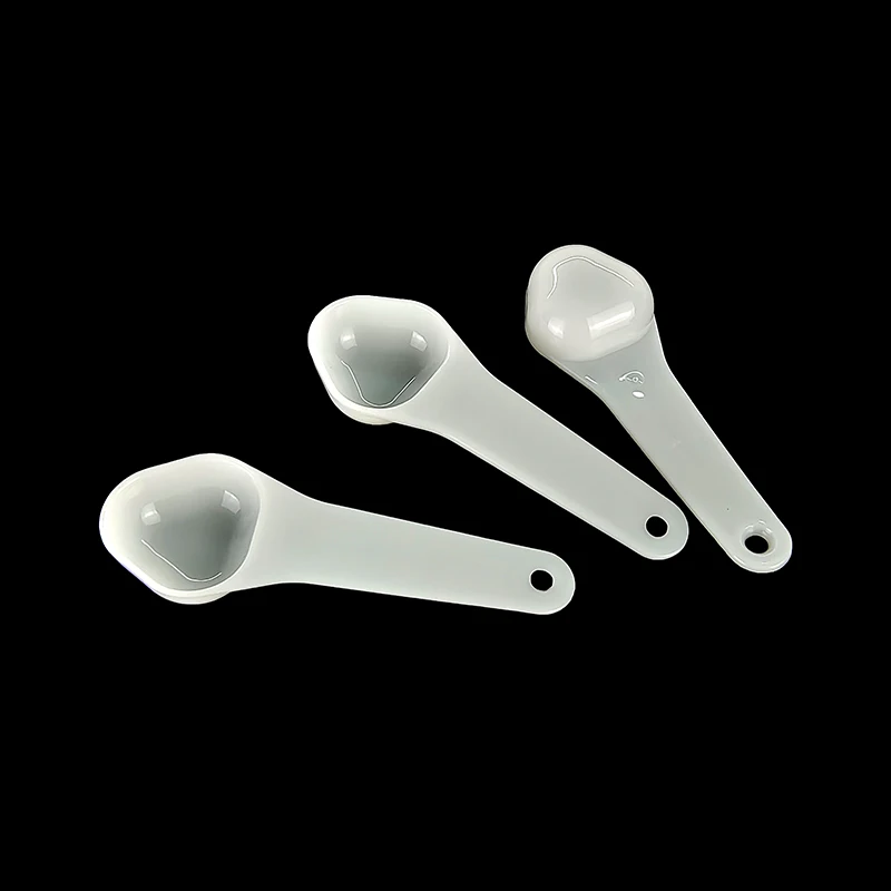 Kitchen salt spoon 1.2g PP plastic measuring spoon white seasoning spoon  2.5ml 2024 new idea