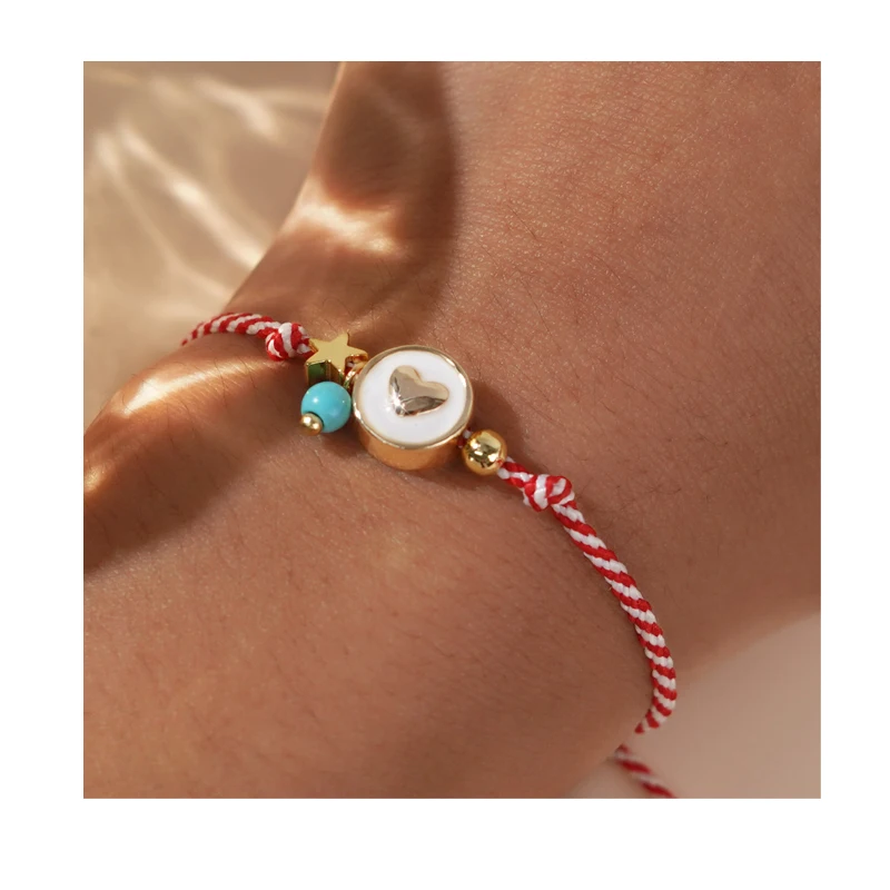 2024 Gorgeous Heart Pattern Star Synthetic Turquoise Bead Greek Bracelets for Women Gifts