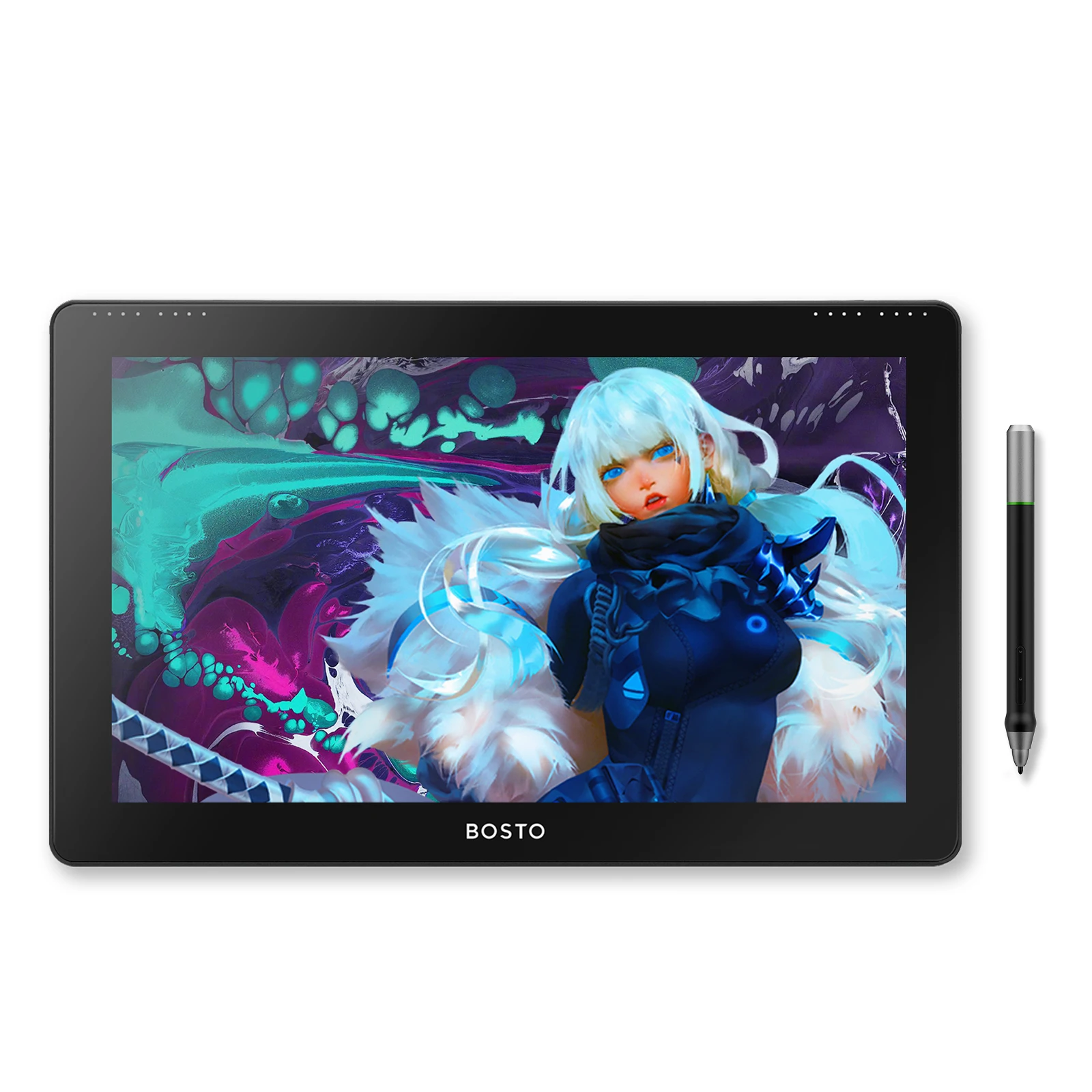 BOSTO 16inch graphic drawing tablet for computer for kids pen Display Screen Monitor low Price 8192 level pressure