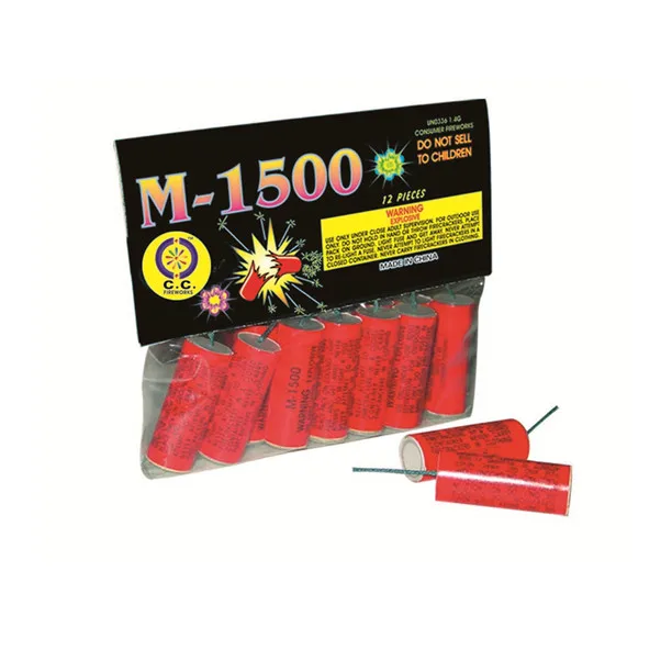 High quality M-1500 chinese red cracker bomb fireworks for wholesale