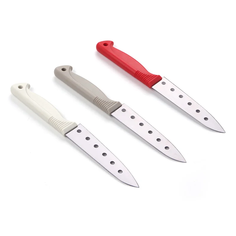 Made in China Stainless Steel Kitchen Knife Hollow Kitchen Knife Fruit Knife