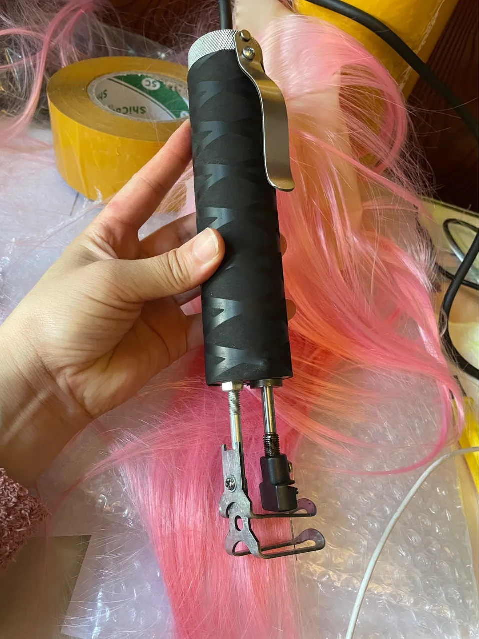 Partial injection wig top skin wig making home portable domdestica sewing machine Hair Inject Machine