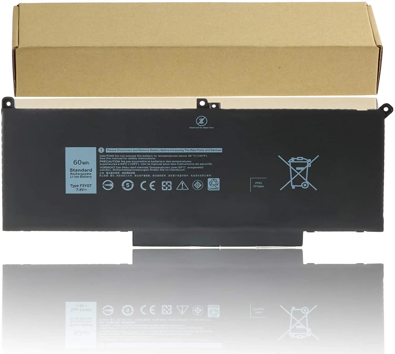  Аккумулятор F3YGT 7 6 в 60 Втч с 4 ячейками для ноутбука Dell Latitude E7280 E7480 E7290 E7380 E7390 E7490 серии 2X39G DM3WC