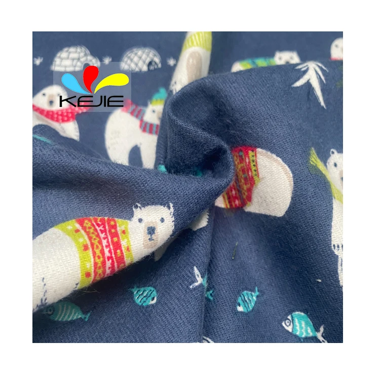 100% cotton flannel cotton fabric baby cotton flannels flannel fabric blue plaid