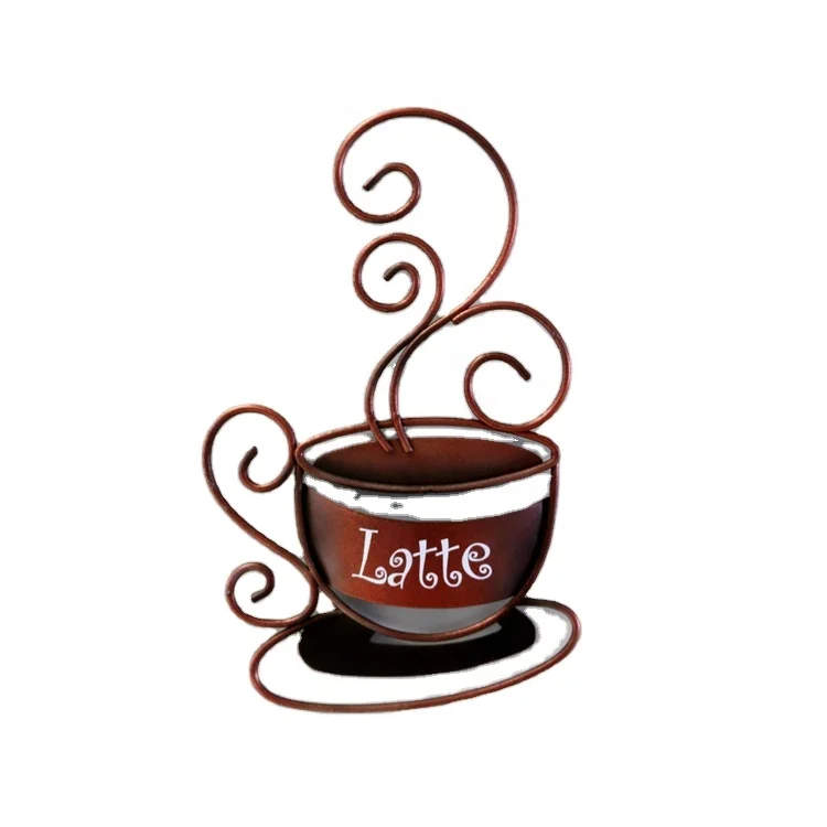 Подвесной декор для кухни, дома, спальни, гостиной, офиса, металлическая кофейная чашка, художественный Декор