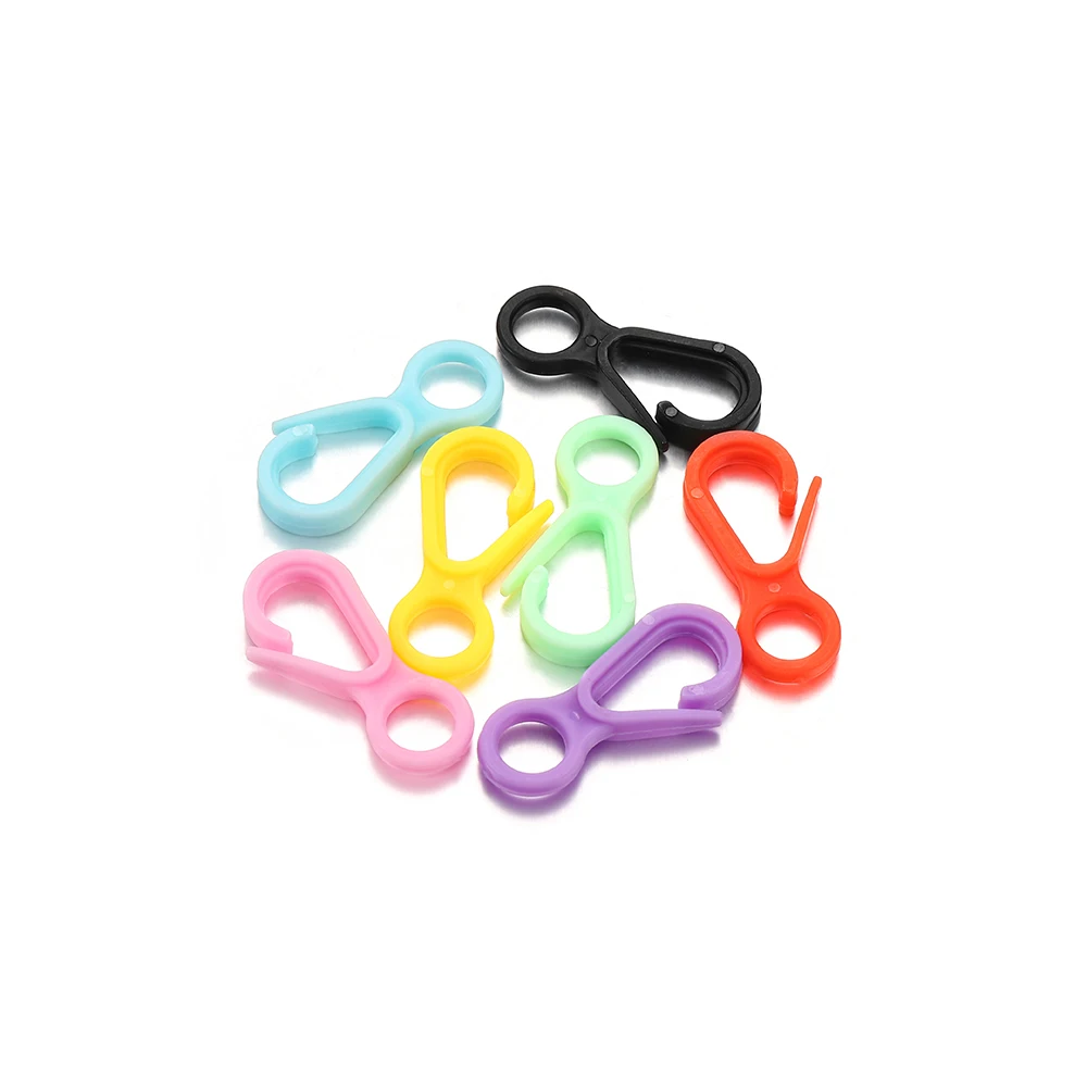 Plastic Colorful Lobster Clasp Hook Clips Connectors For Key Chain Hooks DIY Jewelry Making Supplies Accessories