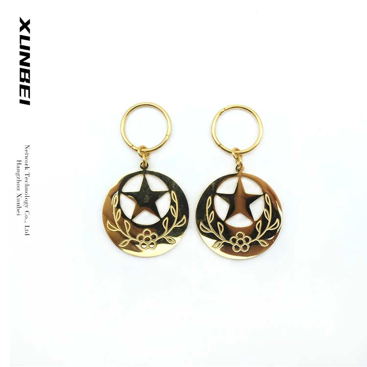 2021 trendy gold plated stainless steel fastness kiribati star drop earrings for women