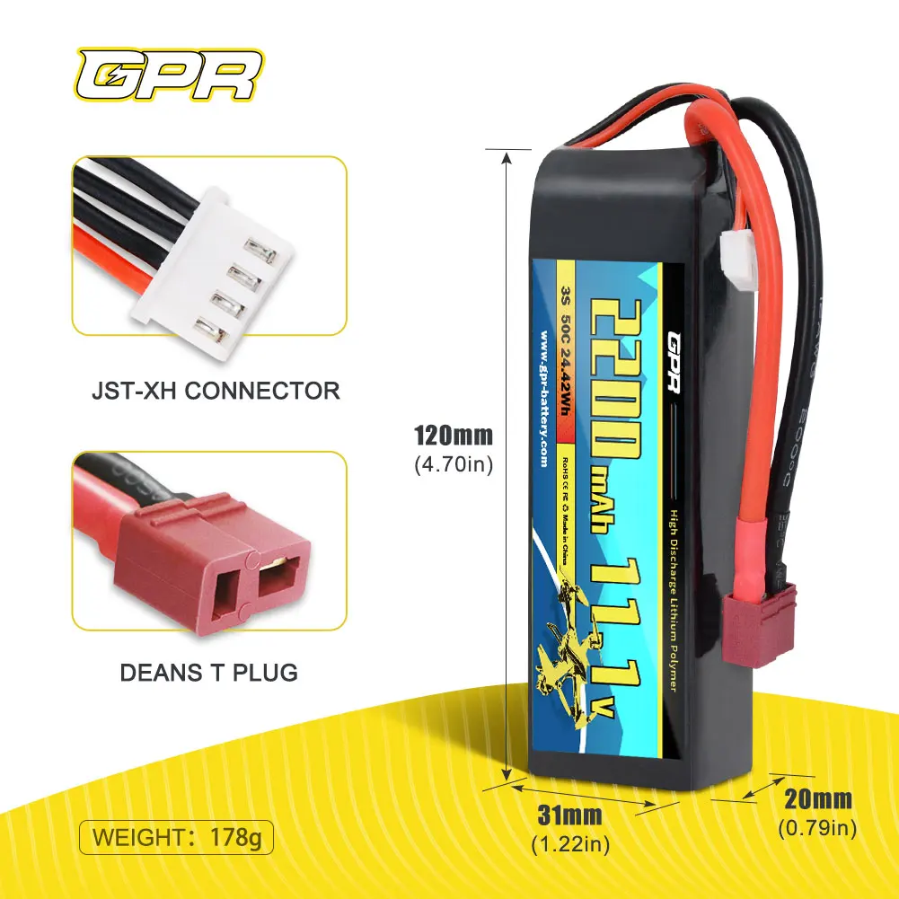 OEM/ODM 2200 мАч 3S высокая скорость разряда 50C 11 1 В с разъемом Xt60 батарея для радиоуправляемого беспилотного автомобиля грузовик Heli самолет