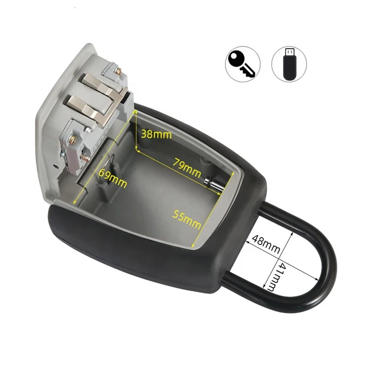 Outdoor Keyless Storage Password Portable Safe Key Box digital Combination key lock box