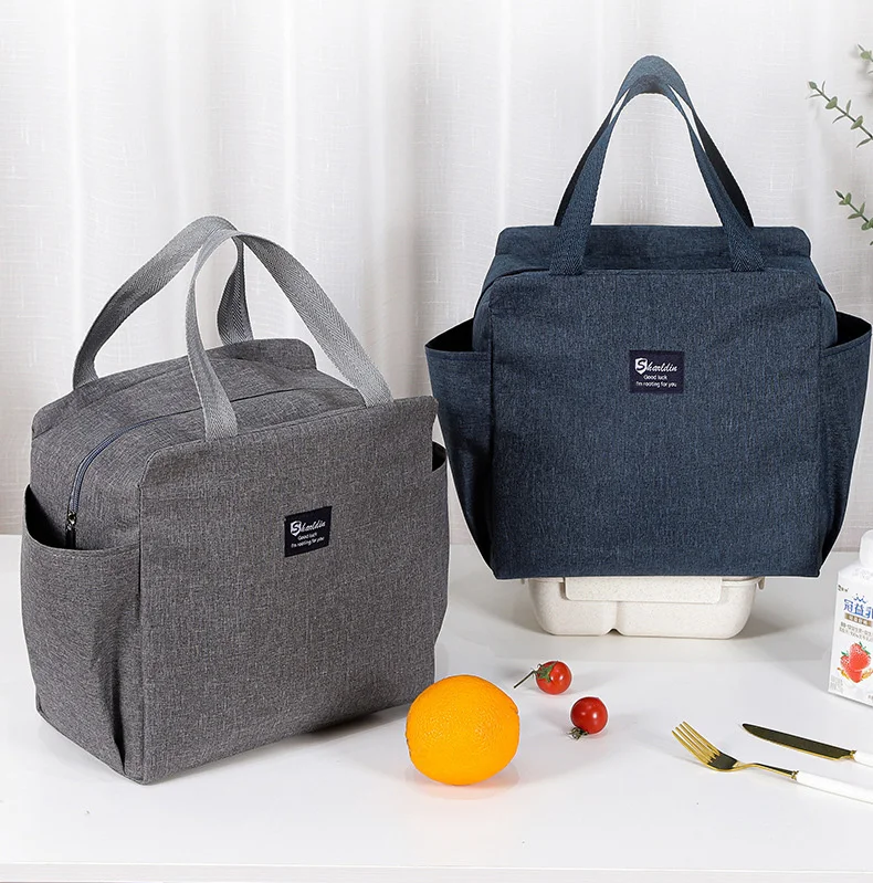 custom size logo Cheap insulated lunch bag for adults extra large side pockets ice pack cooler bag keep fresh box