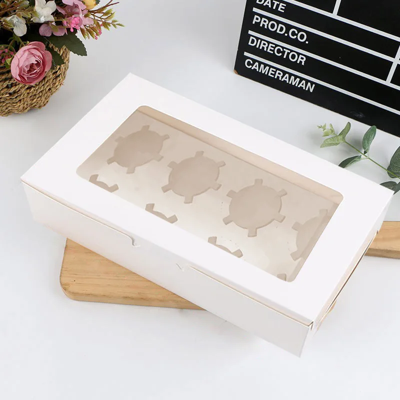 6/8/9   Muffin cups Macaroon Cake Biscuits packing Boxes Simple Style Marble Pattern Candy Cake  Box Bakery BOX