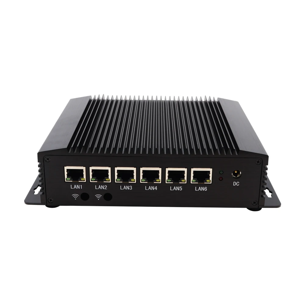 Новейшая модель; Безвентиляторный DDR4 6 Lan порт core i5-8265U промышленных pfsense мини-компьютер поддержка AWAL РТК шерстяные PXE промышленный
