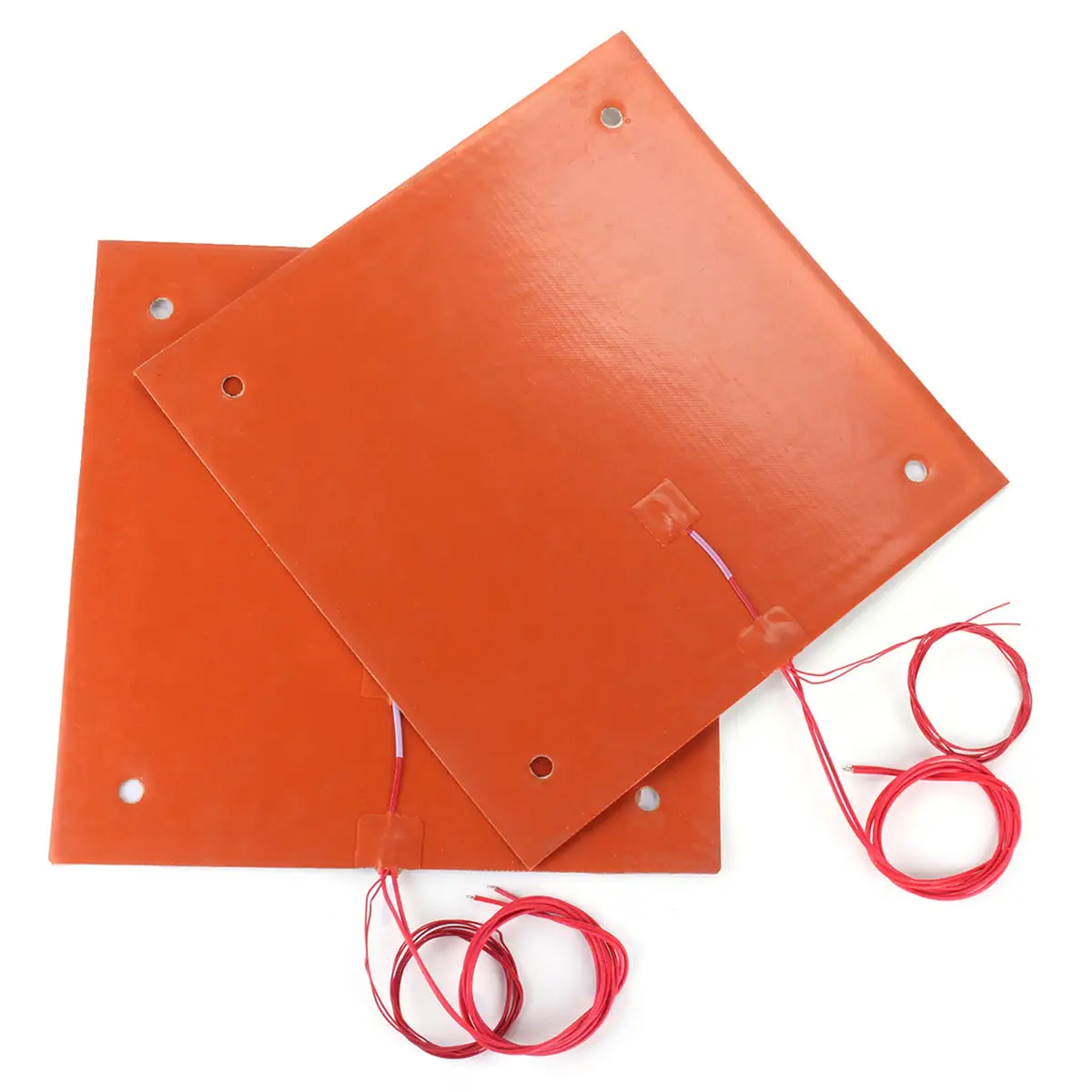 Silicon rubber heater with thermistor and wire for CR10 3D printers 220V 110V 12V 24V 400W 650W 670W can be customize