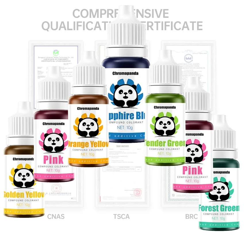 Chromapanda Factory Price 10ml  Food Gel Coloring Food Dye Blue Purple Natural Food Color Multiple Colors For Macarons Ice Cream