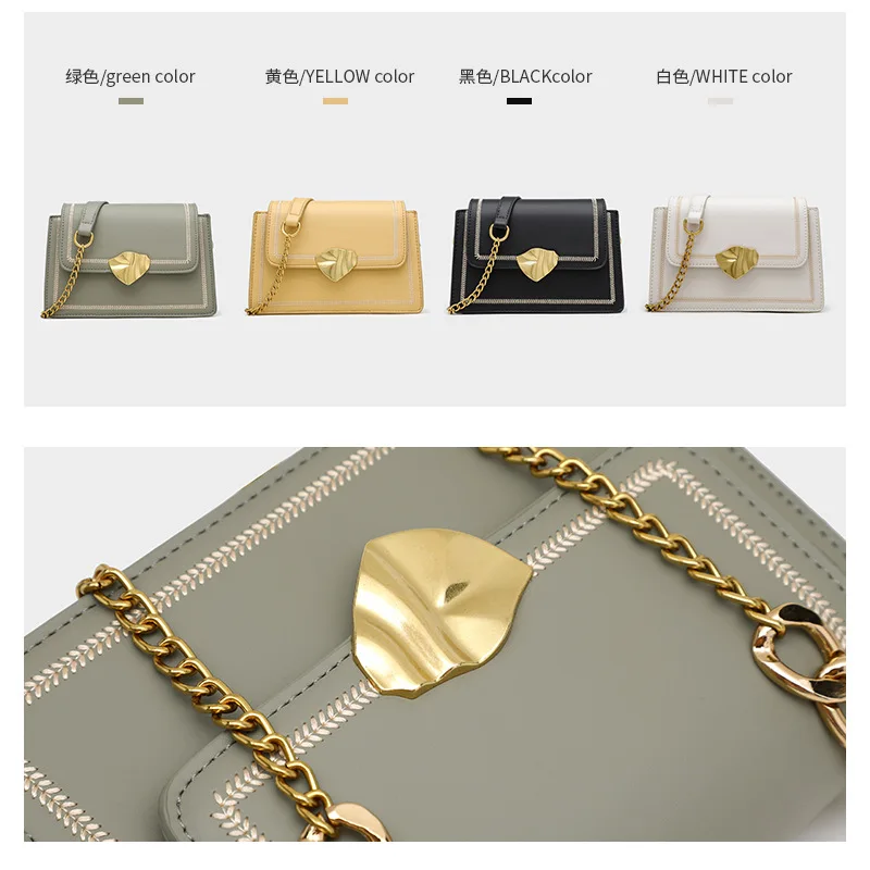 Simple design classic factory women chain bags crossbody sling shoulder handbags lady fashion girls