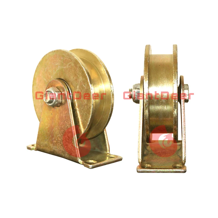 Wholesale Heavy Duty 60mm 80mm 100mm Fixed Rigid Steel H-Type Rail Caster Castor Wheel for Rail