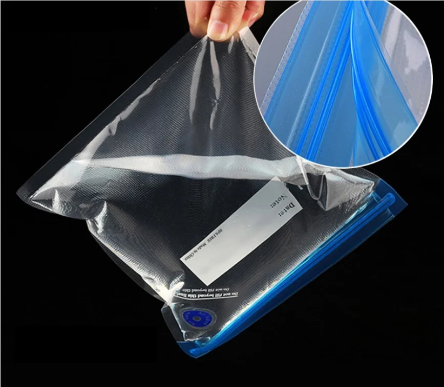 QH-Z многоразовые вакуумную упаковку для хранения продуктов питания пластиковый мешок застежки-молнии