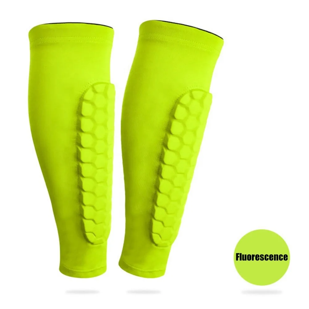 NEW Men Women Football protector Honeycomb Shin Guard leg warmer Running Cycling calf compression leg sleeves 1pc