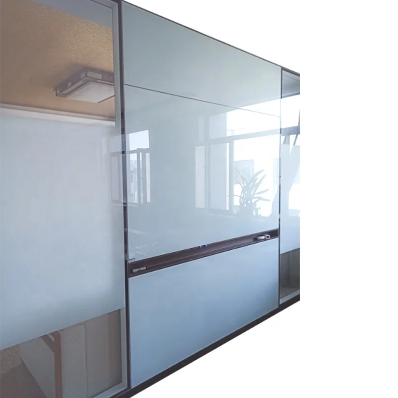 Поддержка на заказ Высококачественная офисная стеклянная перегородка Скрытая Рамка