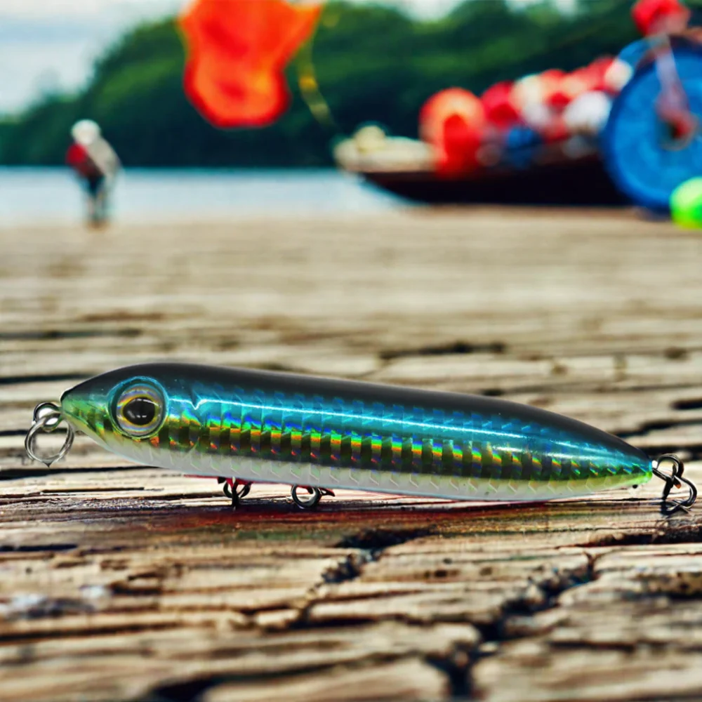 OEM 125mm 10g Topwater Spook Pencil Lures Catfish Rattling Line Float Bait River Lake Stream Catfishing Artificial Hard Baits