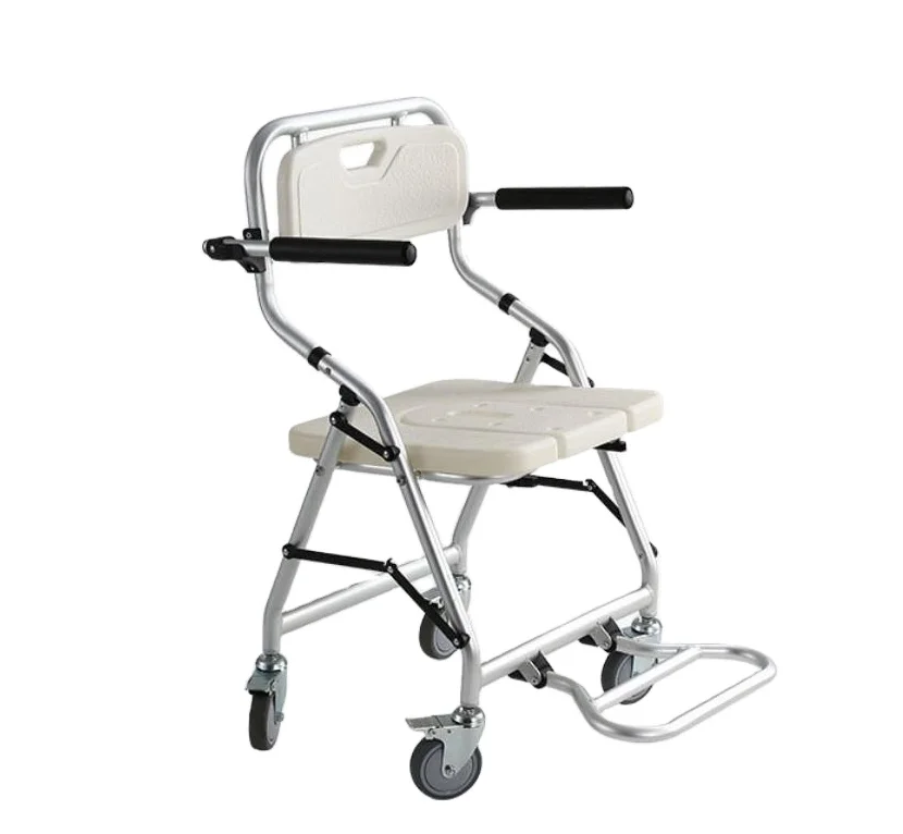 Multifunction  Equipment Chair Manual Wheelchair With Wheel Lift Folding Commode Chair For Elderly