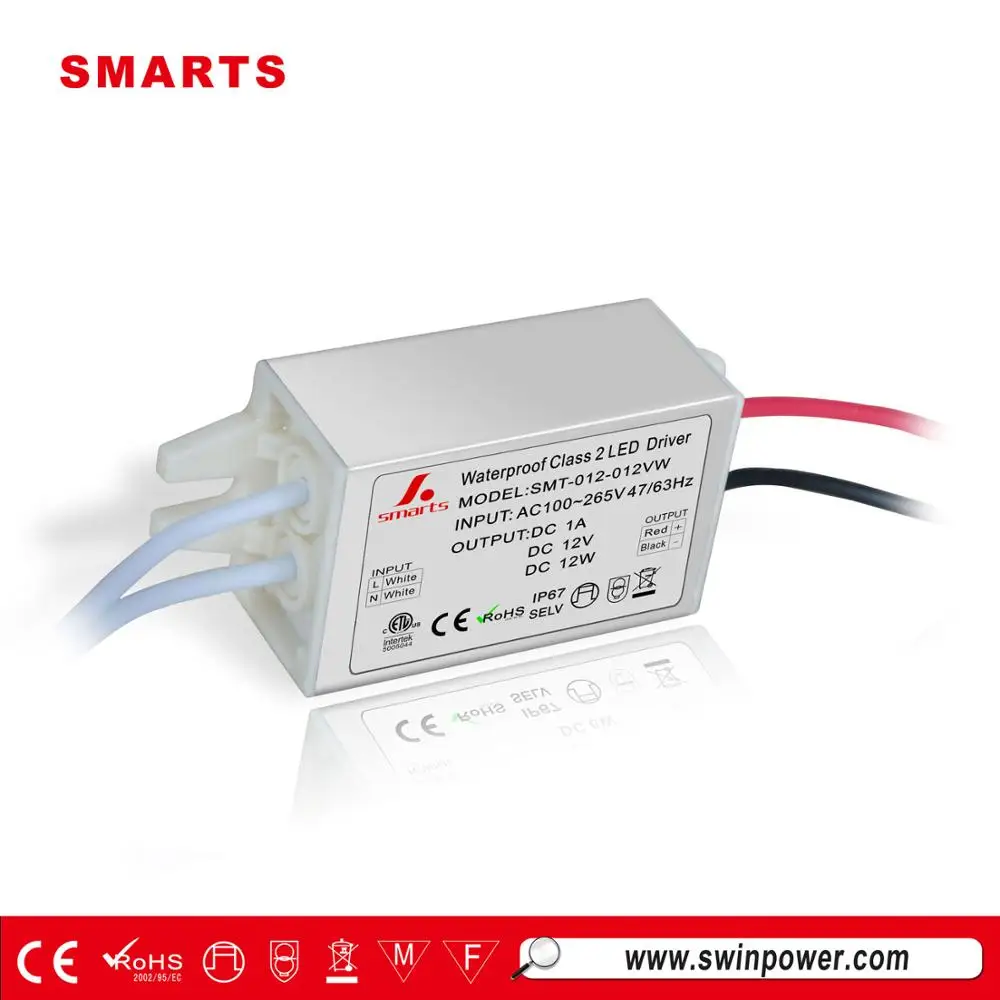 Hot sale IP67 waterproof mini 12v 12w led driver 7w