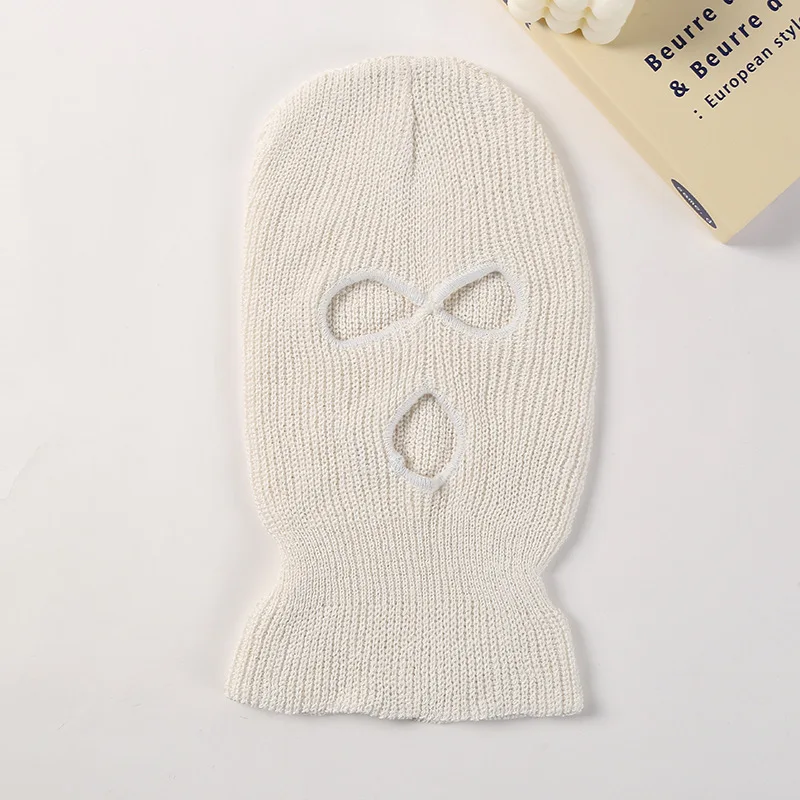 Fashion Custom 3 Hole Women Men 100% Acrylic Cheap Winter Cap Full Face Cover Ski Mask Knitted Hat