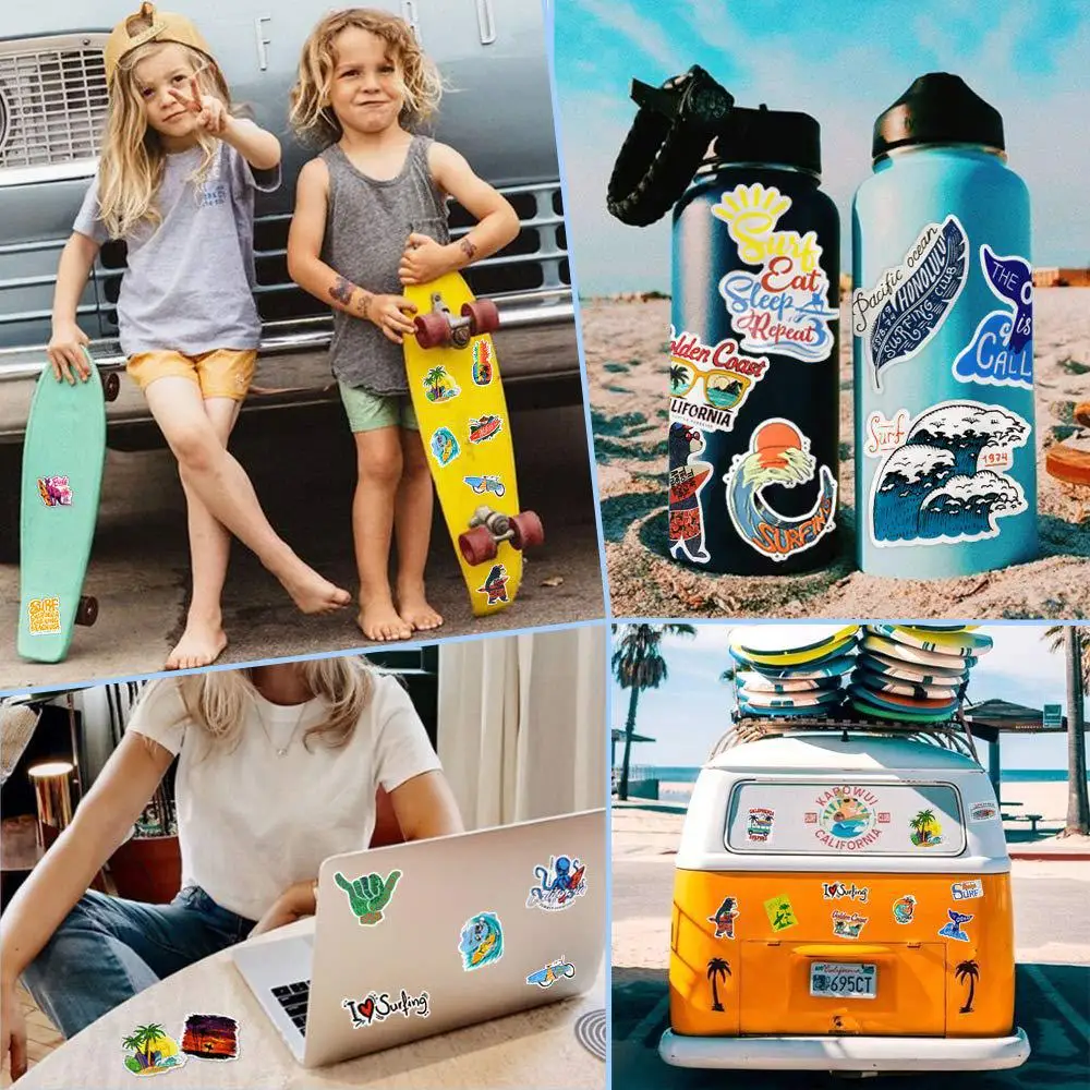Pvc Stickers kit 50pcs/pack cute waterproof laptop skateboard computer phone stickers for kids teens girls