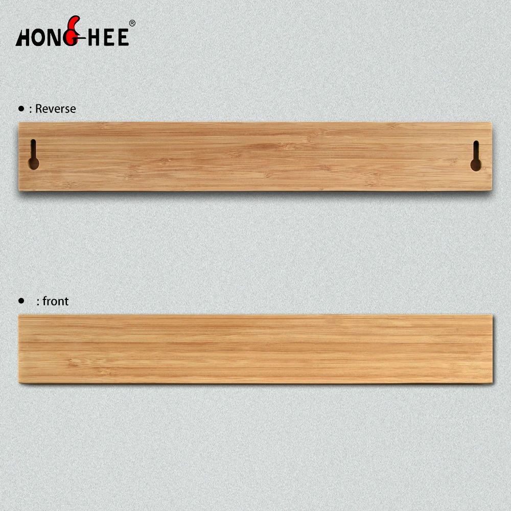 12inch 16inch Beech wood Bamboo Kitchen Magnetic Knife Block/Holder/Stand/Bar for Wall