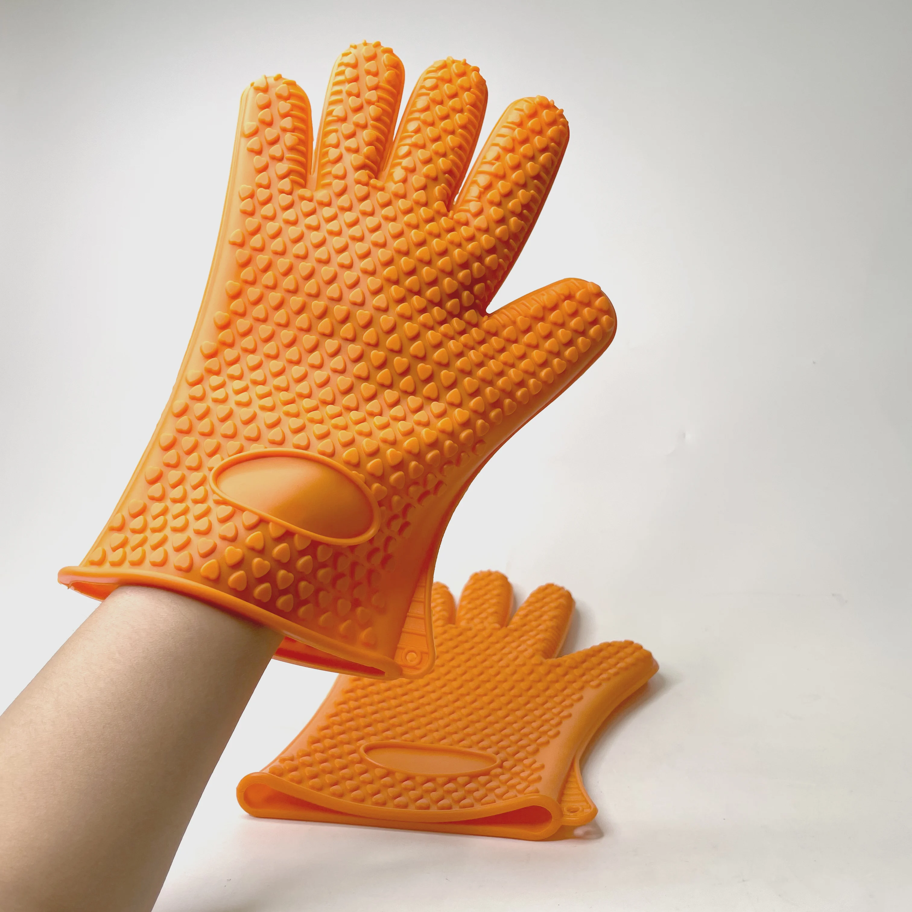 Kitchen Oven Cooking BBQ Grill Gloves Heat Resistant Silicone Oven Mitts
