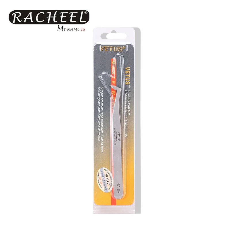 VETUS 6A-SA stainless steel tweezers dedicated grafting eyelash tweezers
