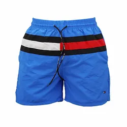 New Swim Trunks Board Drawstring Elastic Waist Block Comfort Breathable Short Casual Holiday mens running shorts