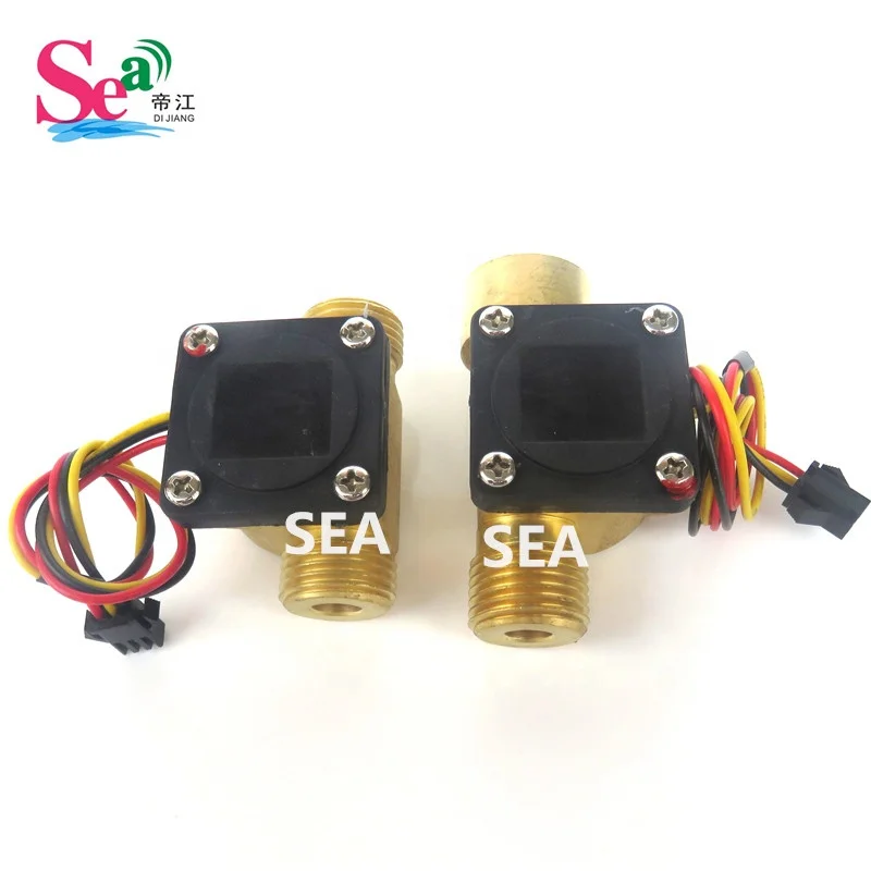 SEA YF-B13 DN15 Male Male Thread Brass Turbine Flow Sensor Industrial Liquid Flow Measurement Sensor