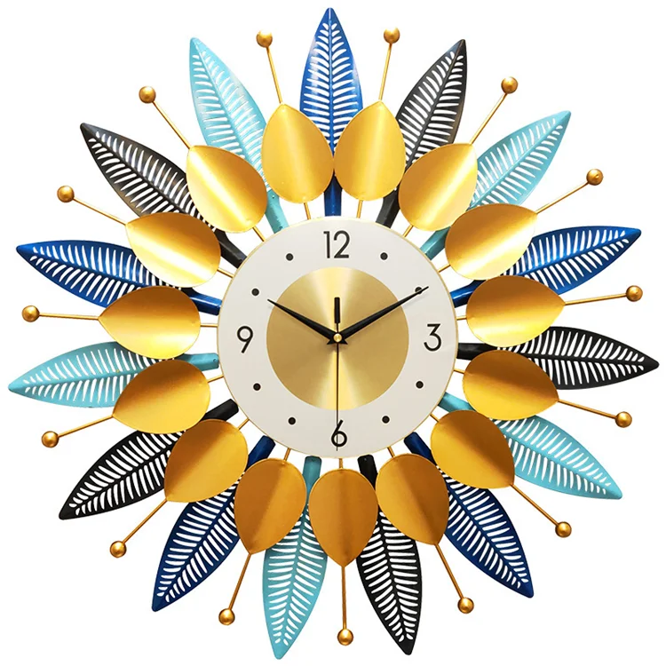 
Diamonds Wall Clock Vintage Metal Dial Creative Fashionable Living Room Home Decoration Clock 