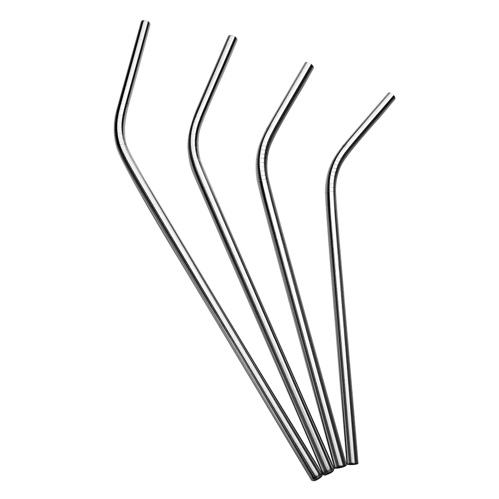 Многоразовые соломинки из нержавеющей стали с логотипом на заказ, 6 мм