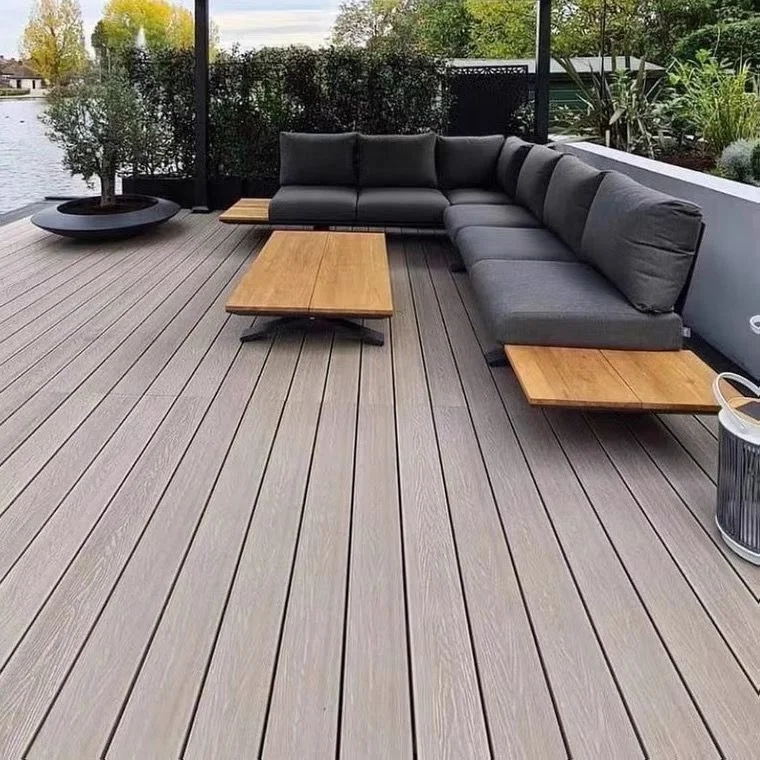 WPC Decking Co Extrusion Wood Plastic Composite WPC Decking Floor For Outdoor Space Customized Provided