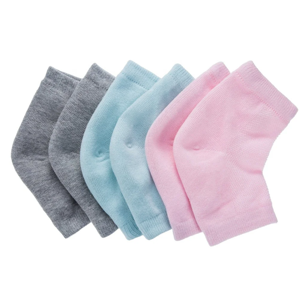 
Callus Remover Gel Moisturizing Spa Heel Socks Toeless Pedicure Socks for Dry Cracked Heel Feet 