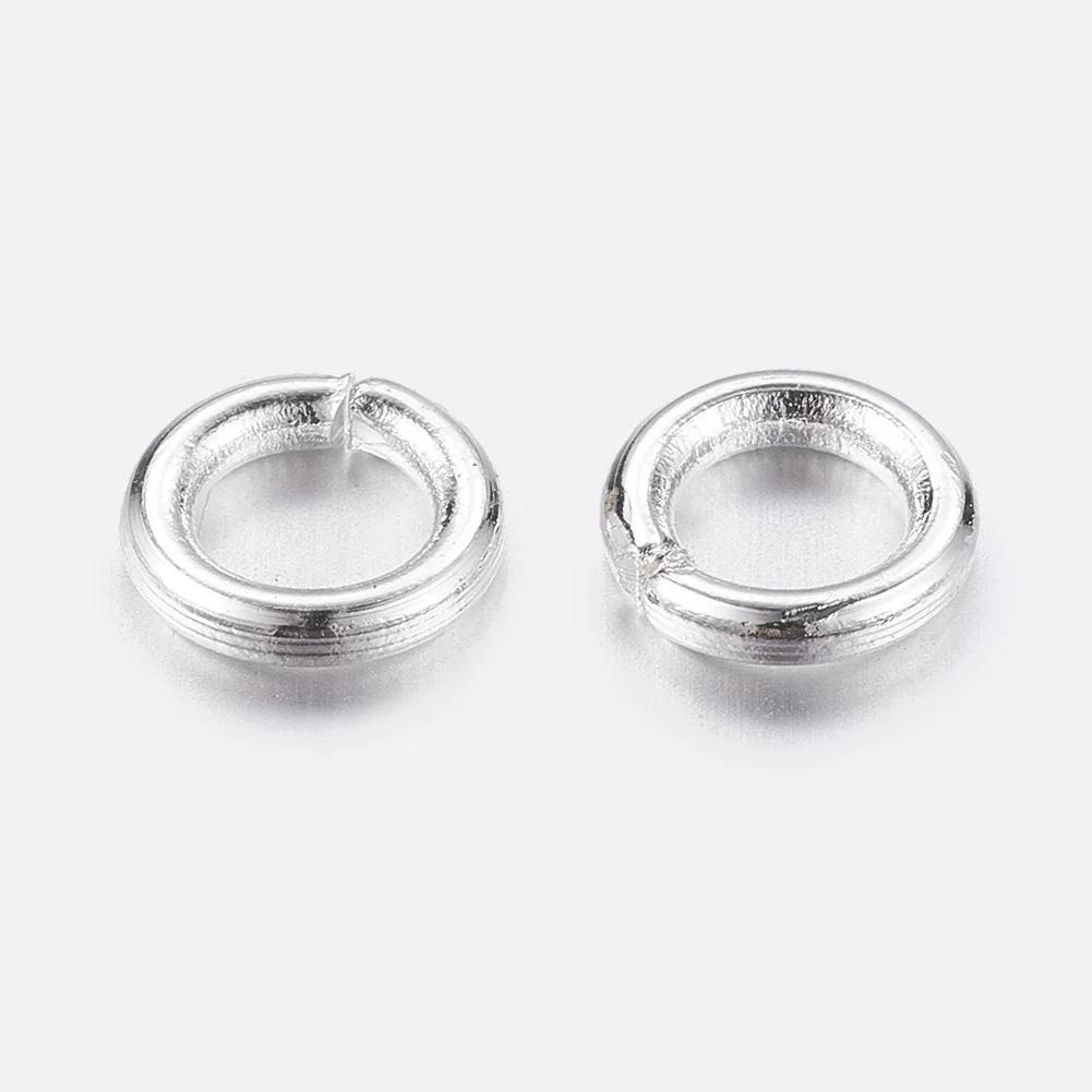 PandaHall 5mm Silver Cadmium Free & Lead Free Open Brass Jump Rings