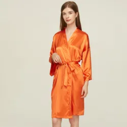 Women bride robe Silk Japanese kimono Women Robe Gown Bathrobe Sleepwear 6010